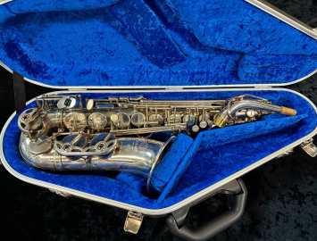 Photo Vintage 1975 Selmer Paris Original Silver Plate Mark VII Alto Saxophone, Serial #241599